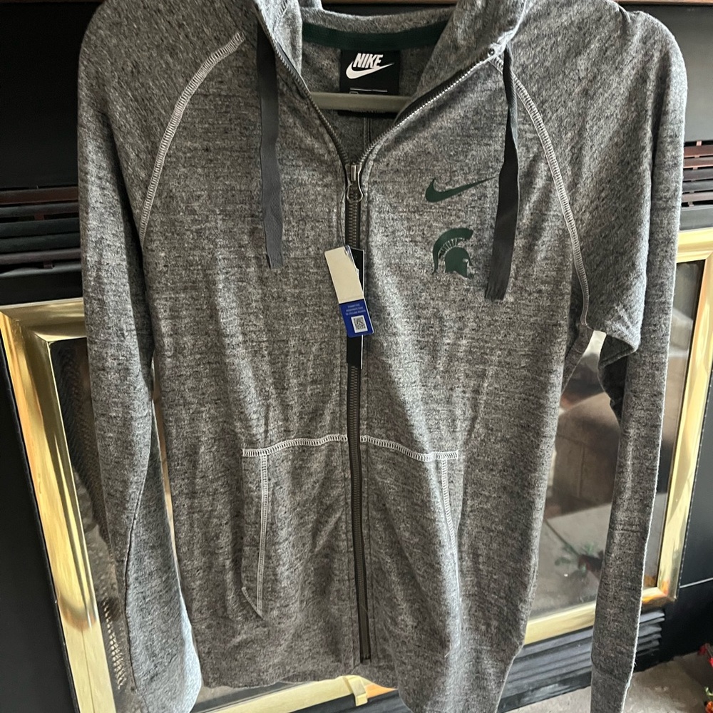 Lightweight full zip MSU sweatshirt
